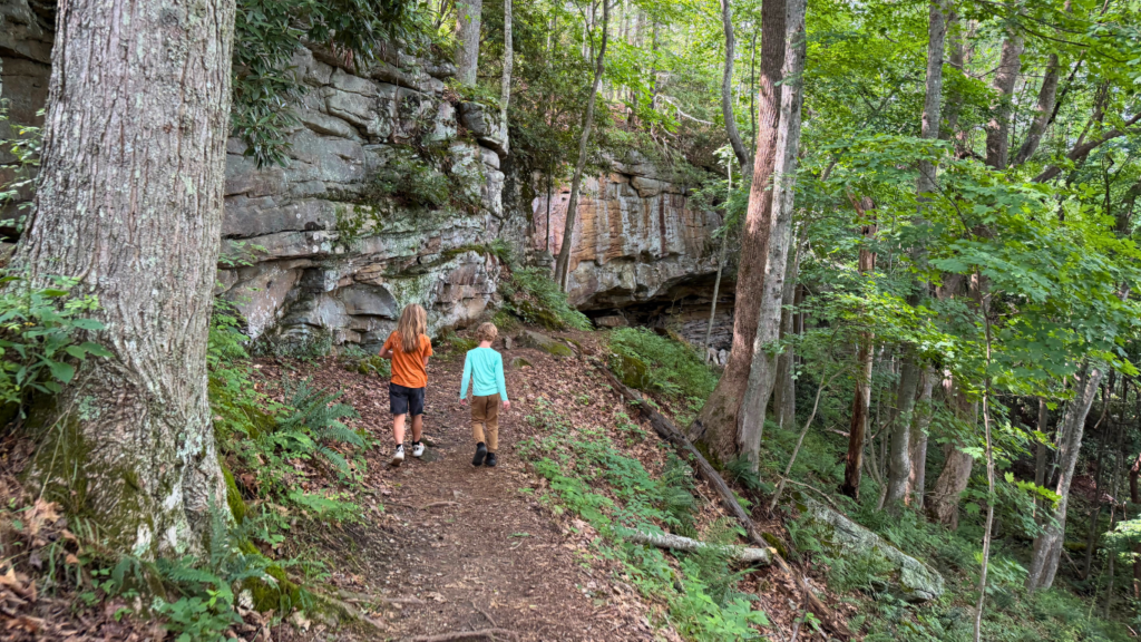 Tunnel Trail in New River Gorge with kids