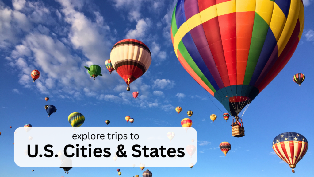 Trips to US cities and states