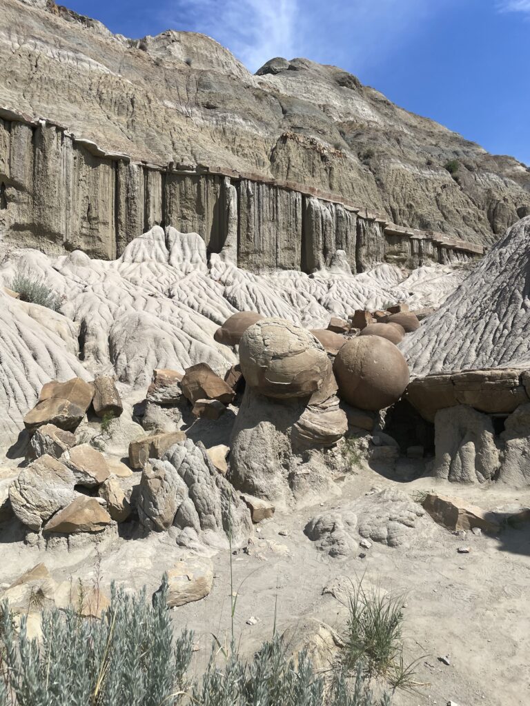 Cannonball concretions in Theodore Roosevelt National Park