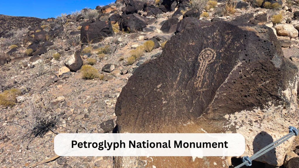 Petroglyph with kids
