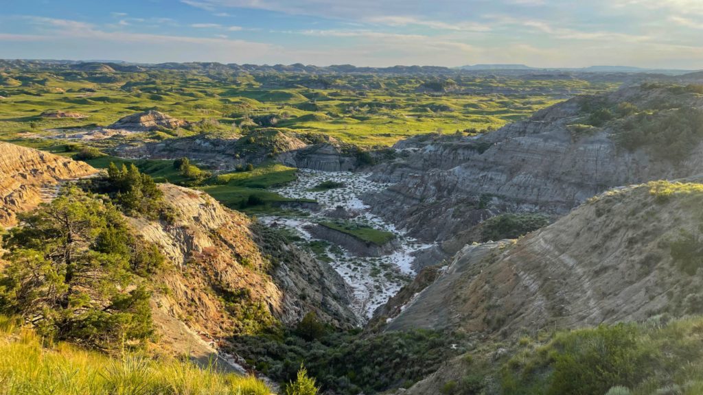 Golden hour in Theodore Roosevelt National Park